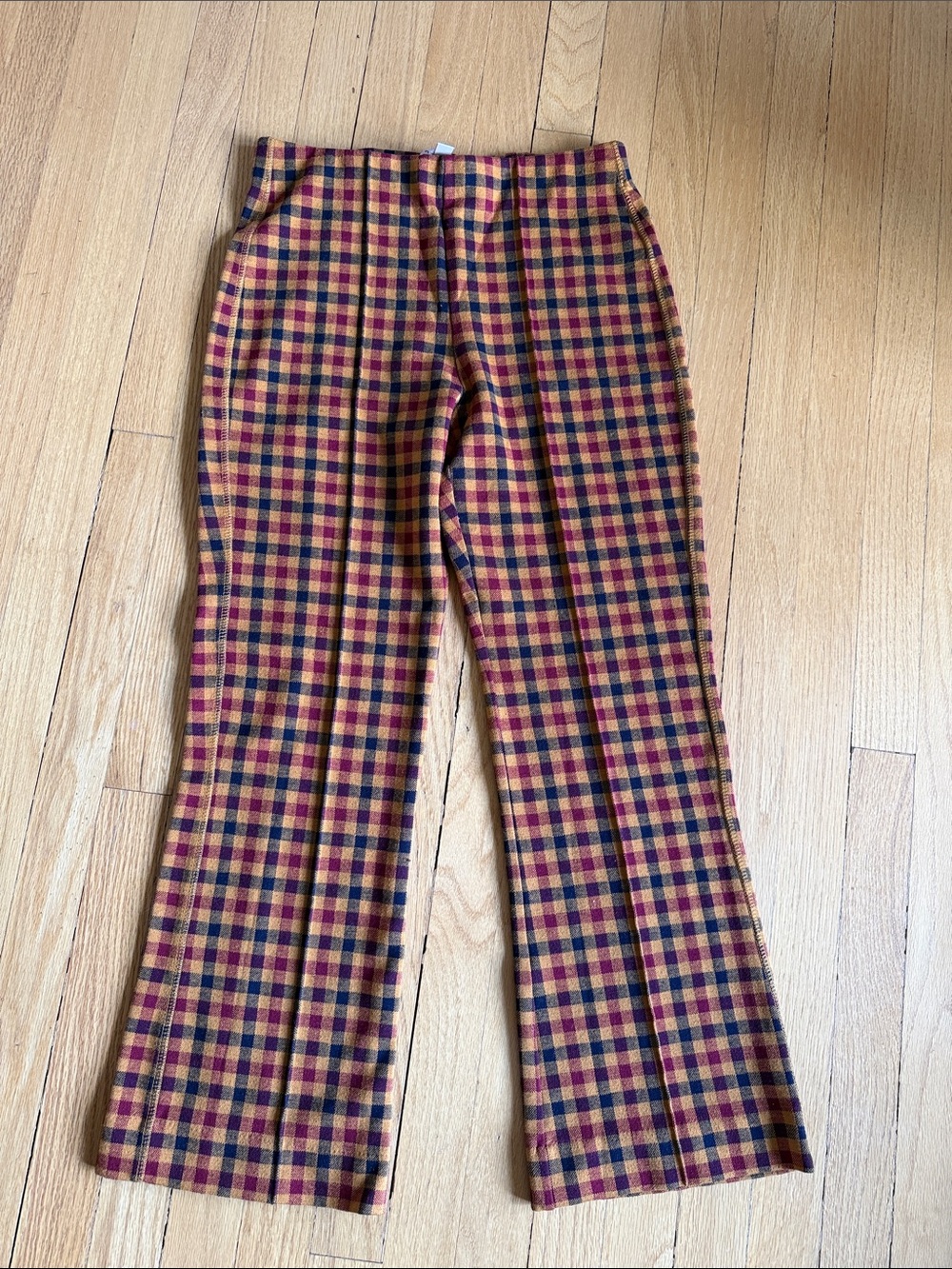Philosophy Burgundy, Mustard and Navy Plaid Pants